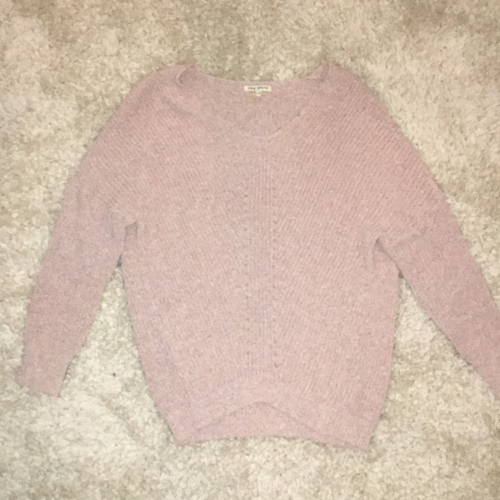 Blushing pink cozy v neck seater